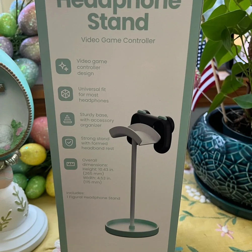 Video Game Controller Headphone Stand in Mint Green
